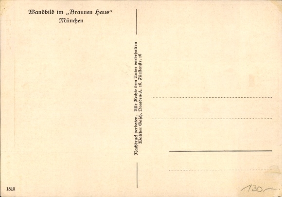 Artist Postcard Walther Gasch, Deutscher Morgen, Wandbild im Braunen ...
