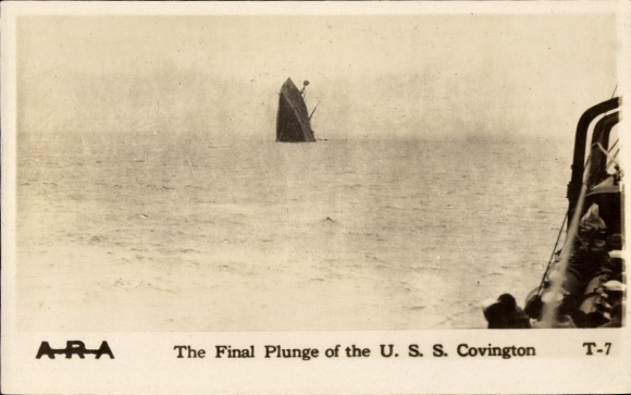 Postcard Amerikanisches Kriegsschiff USS Covington, Truppentransporter ...